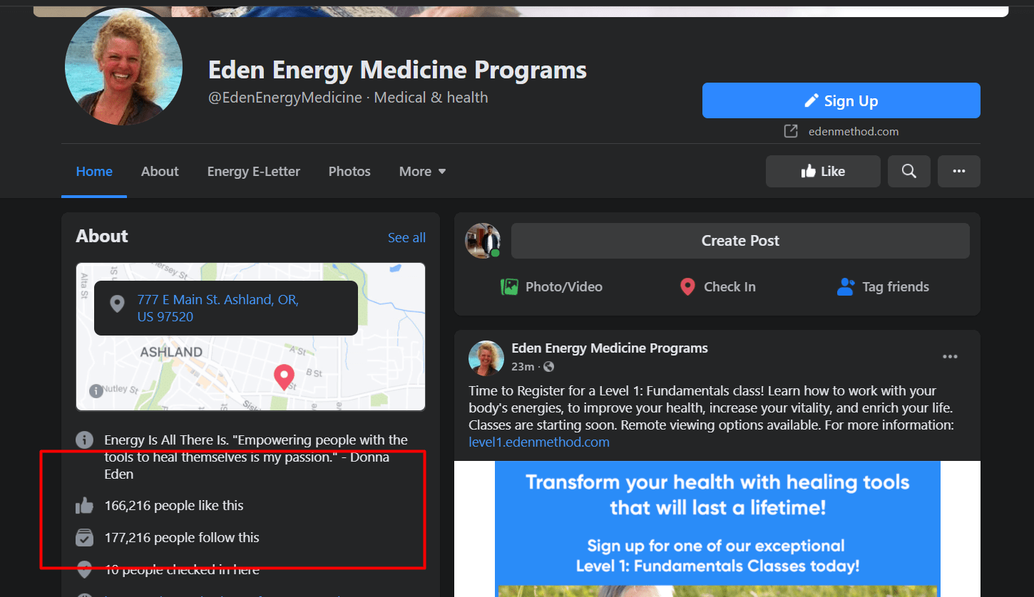 Eden Energy Medicine Facebook Page