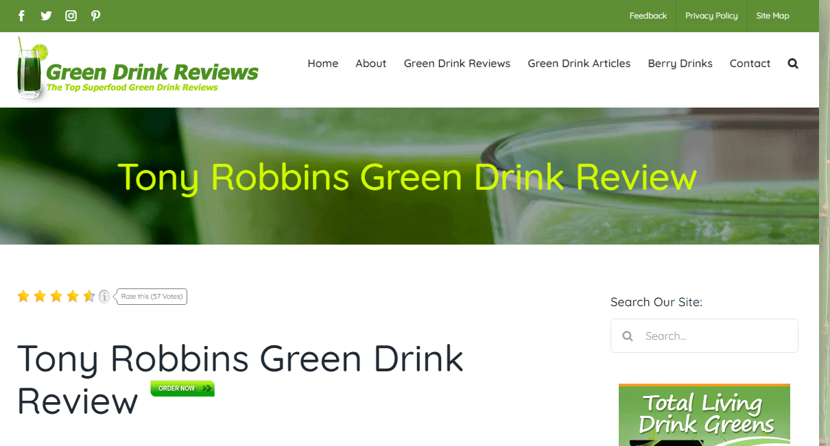 Review Tony Green Drink