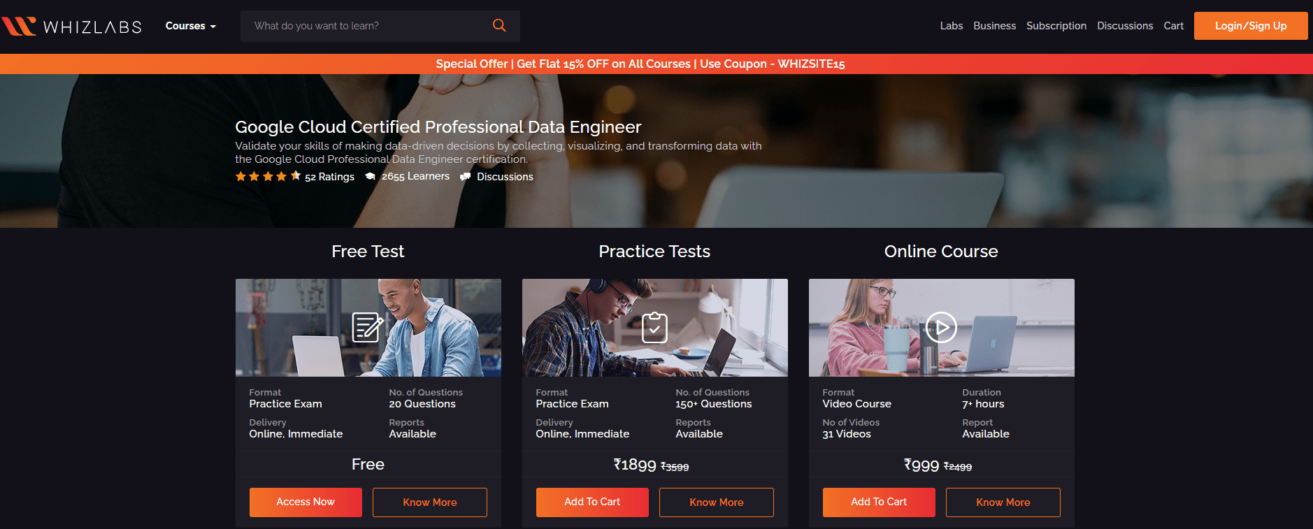 Whizlabs Google Cloud Professional Data Engineer Practice Tests Review