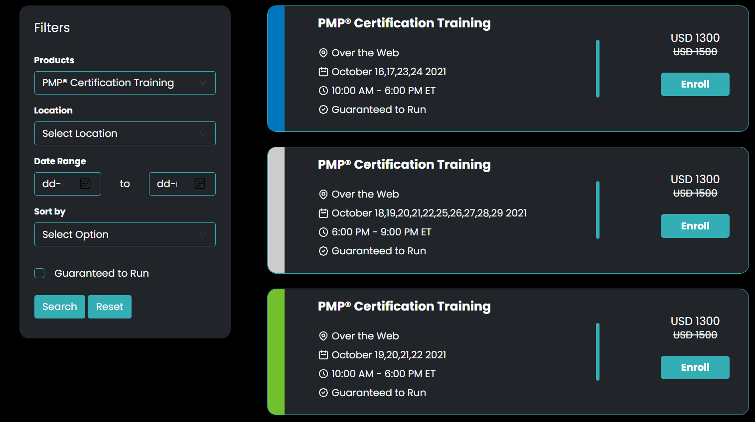 PMP Certification Training Pricing