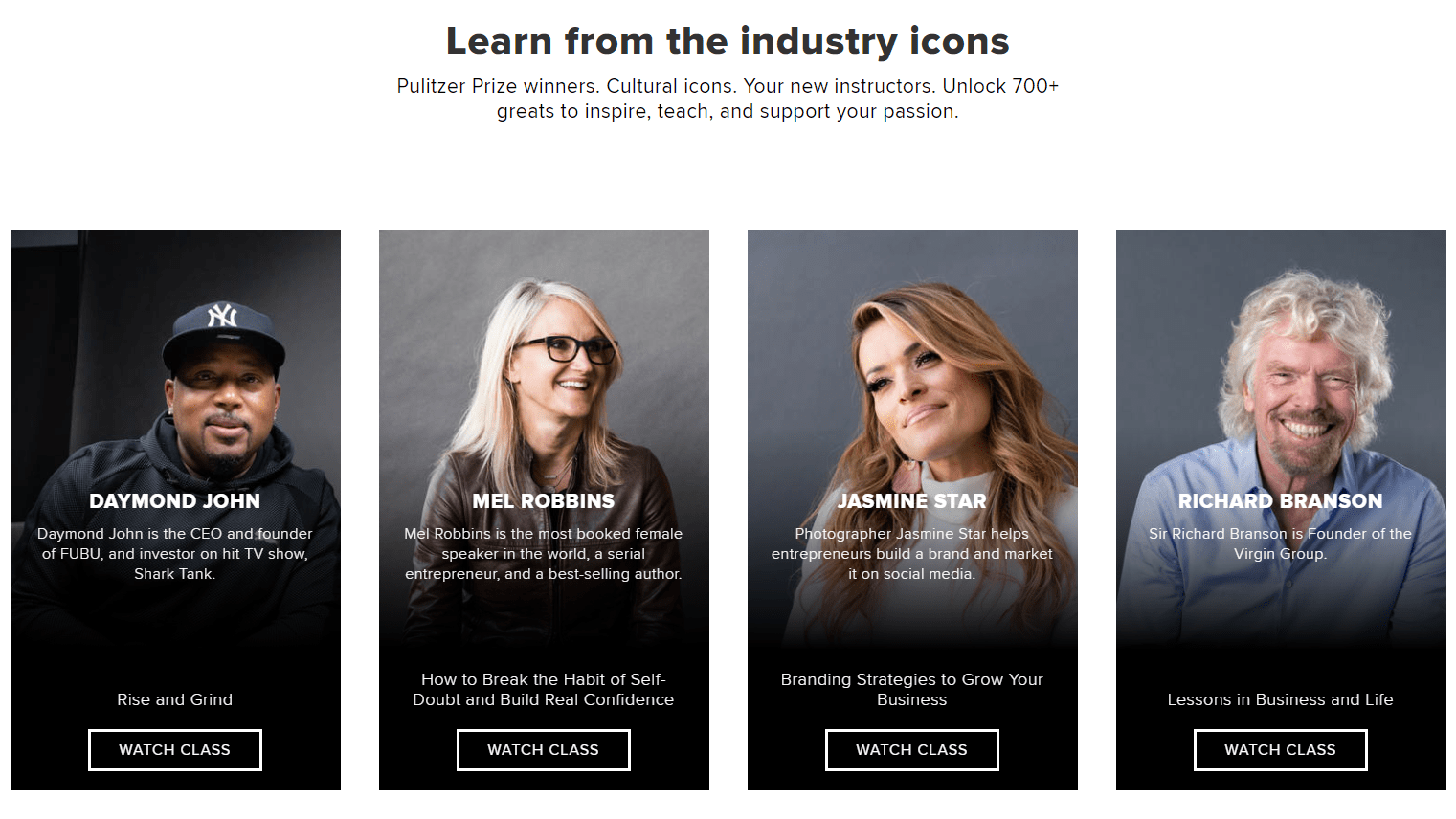 Learn from the industry icons