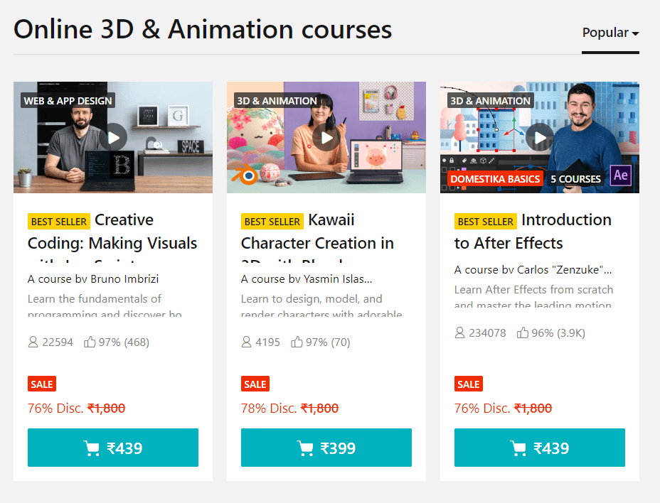 Online 3D & Animation courses