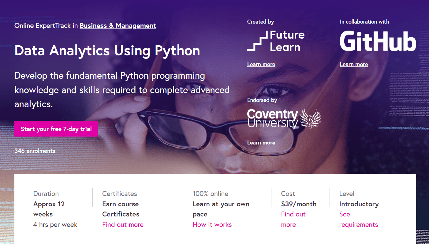 Data Analytics Using Python - Best FutureLearn Courses Online