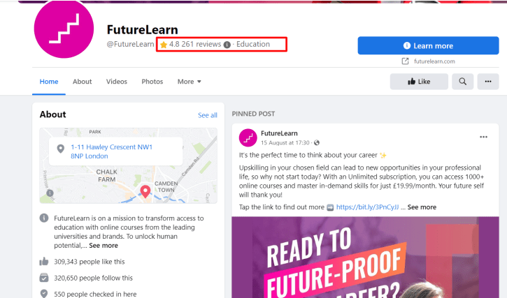 Futurelearn facebook